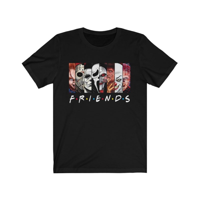 Horror Movie Villains Friends - Unisex Jersey Short Sleeve Tee - Image 3