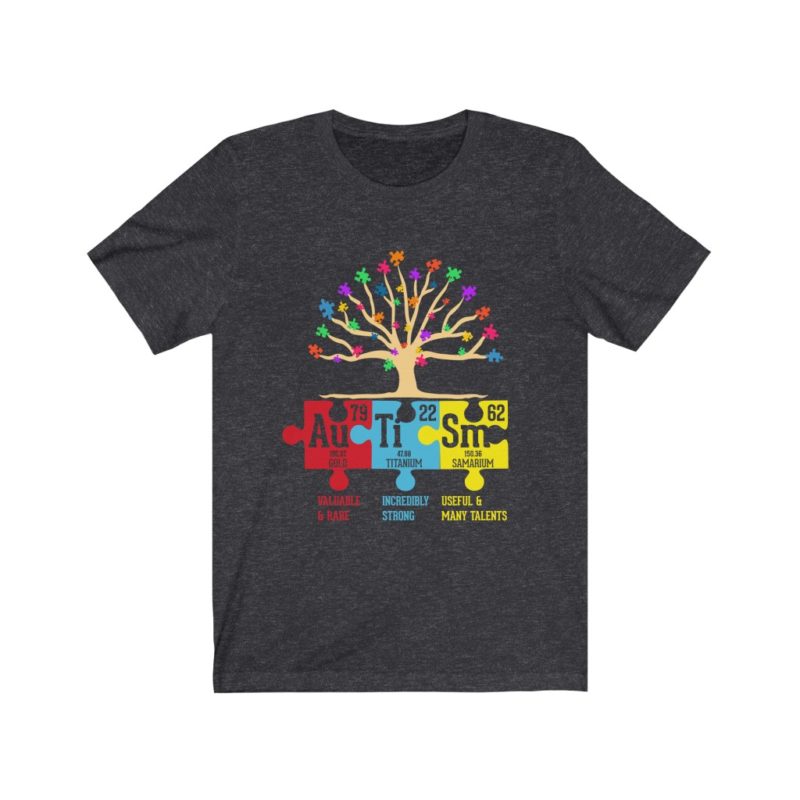 Autism Periodic Table - Unisex Jersey Short Sleeve Tee - Image 7