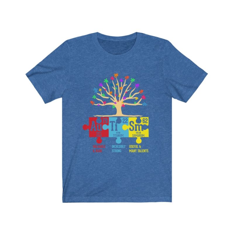 Autism Periodic Table - Unisex Jersey Short Sleeve Tee - Image 6