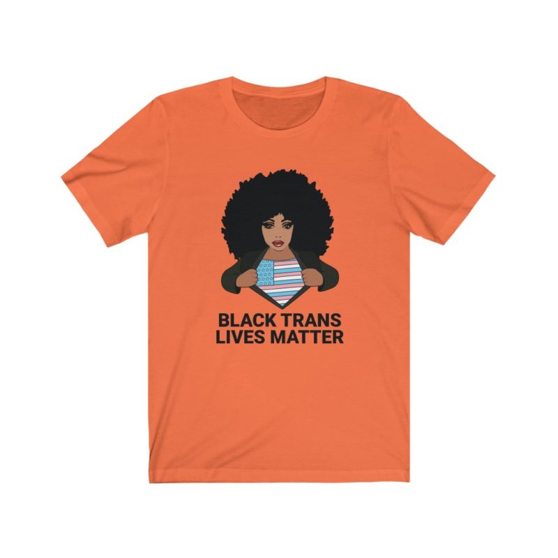Black Trans Lives Matters - Unisex Jersey Short Sleeve Tee - Image 2