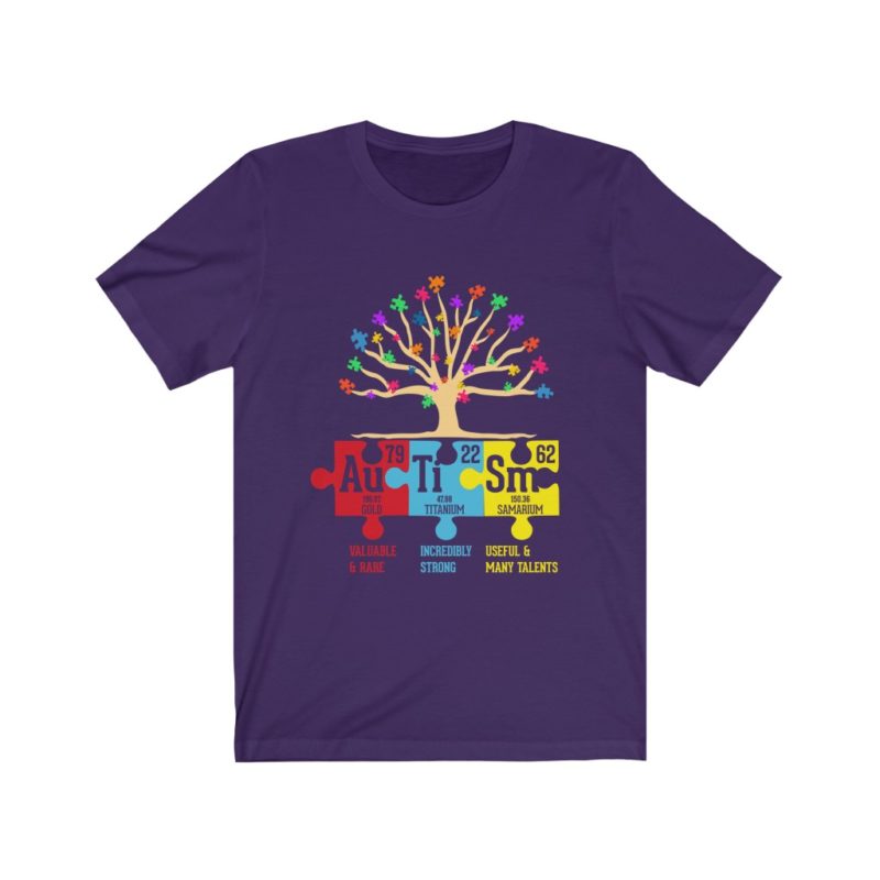 Autism Periodic Table - Unisex Jersey Short Sleeve Tee - Image 8