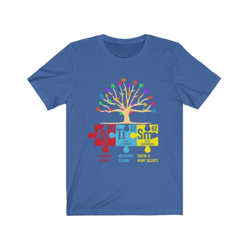 Autism Periodic Table - Unisex Jersey Short Sleeve Tee - Image 5