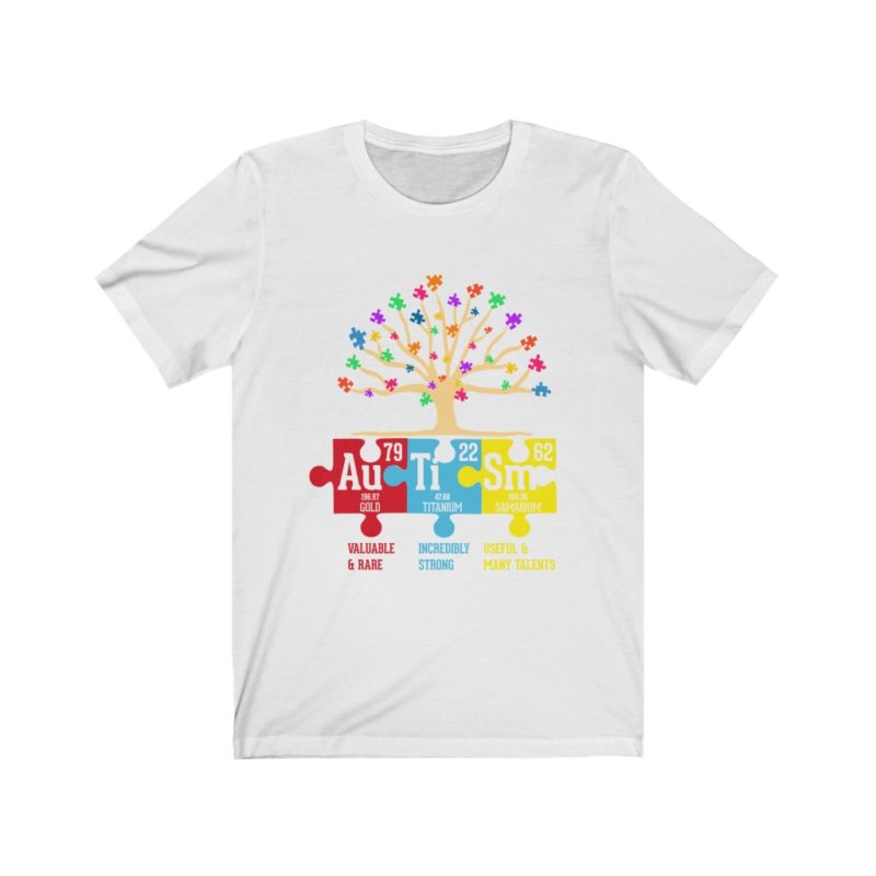 Autism Periodic Table - Unisex Jersey Short Sleeve Tee - Image 4
