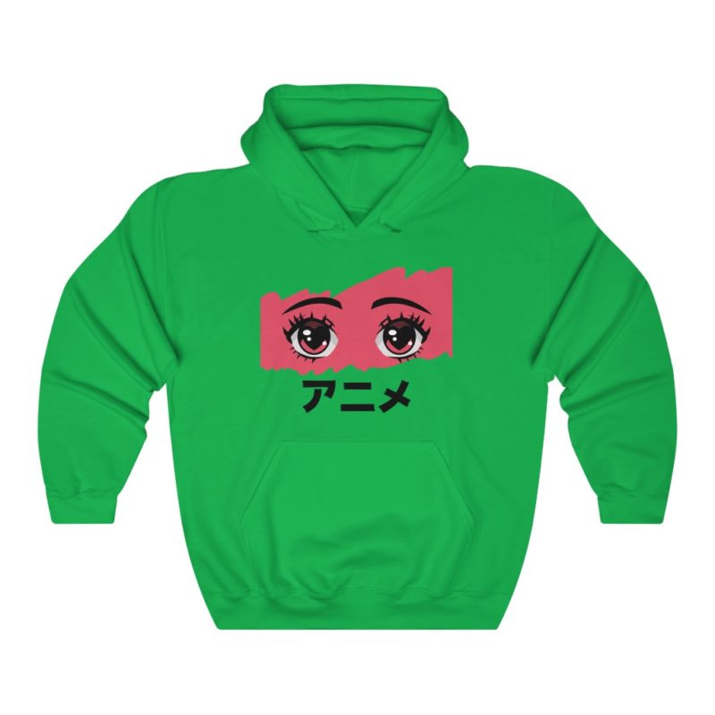 Anime in Japanese text - Unisex Heavy Blend™ Hooded Sweatshirt - Image 3