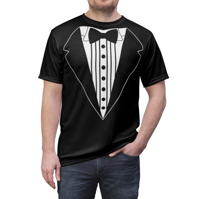 Tuxedo Shirt - Unisex Cut & Sew Tee - Image 5