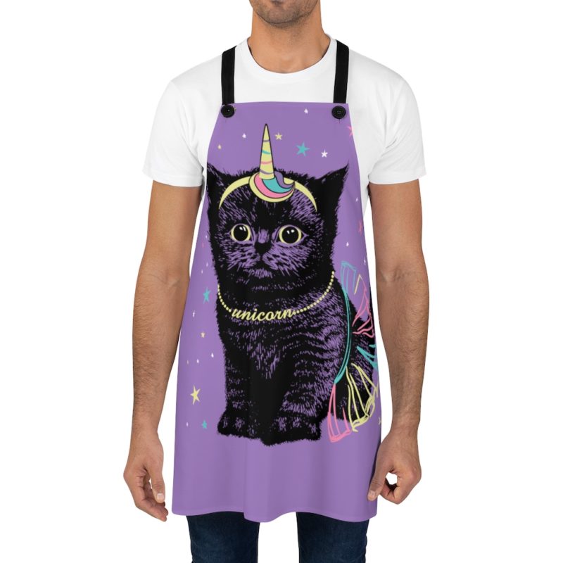 Black Unicorn Cat Apron - Image 5