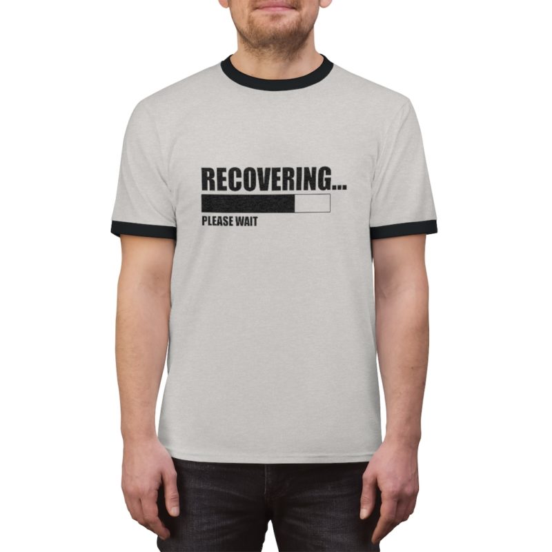 Recovering...Please Wait - Unisex Ringer Tee - Image 6