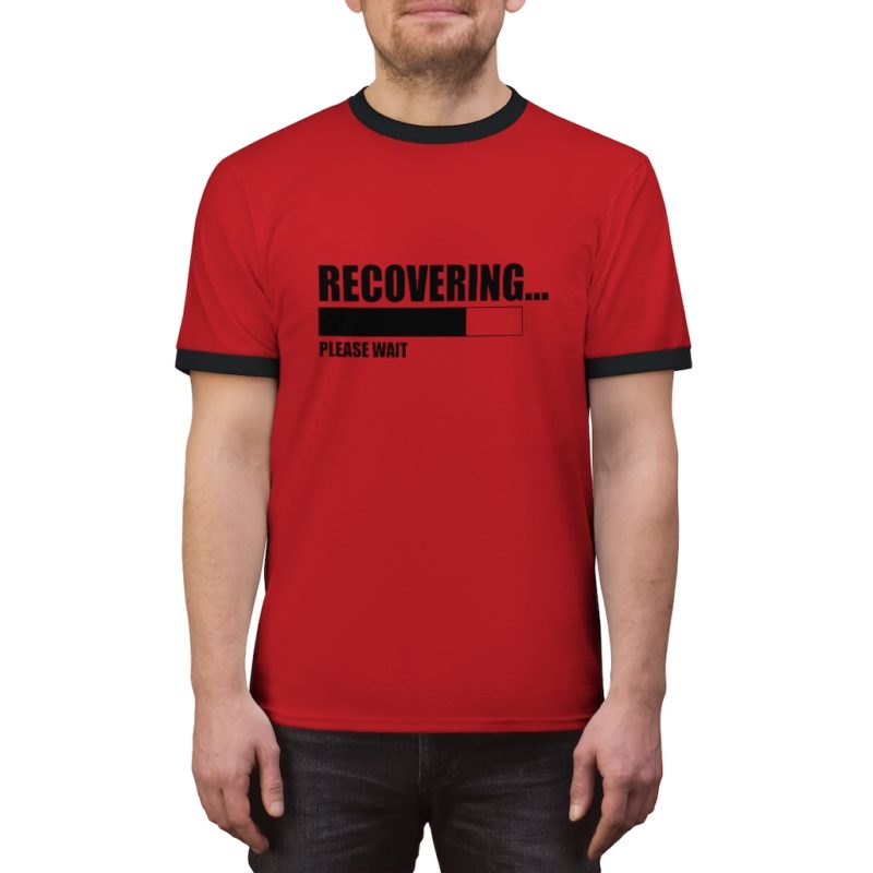 Recovering...Please Wait - Unisex Ringer Tee - Image 4