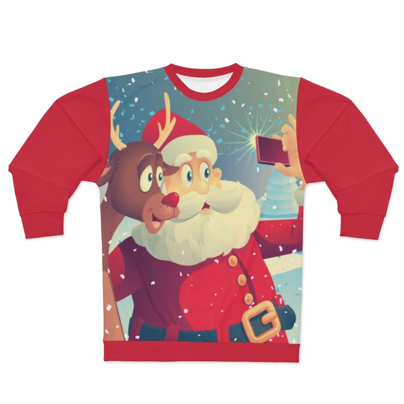 Santa and Rudolf Selfie - Unisex Sweatshirt