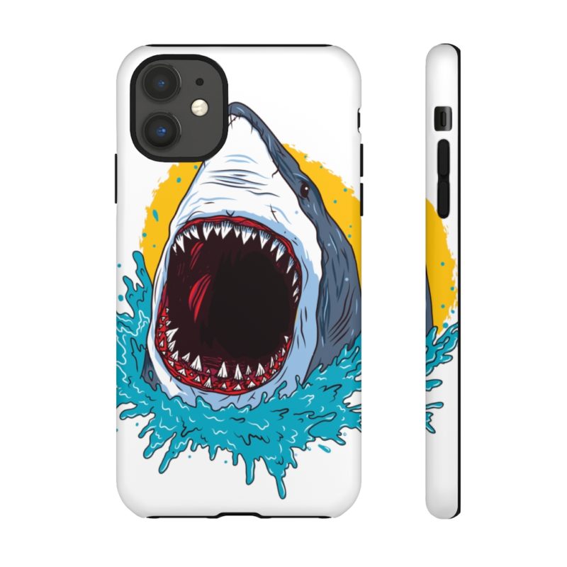 Open Mouth Great White Shark Tough Phone Case - Image 10