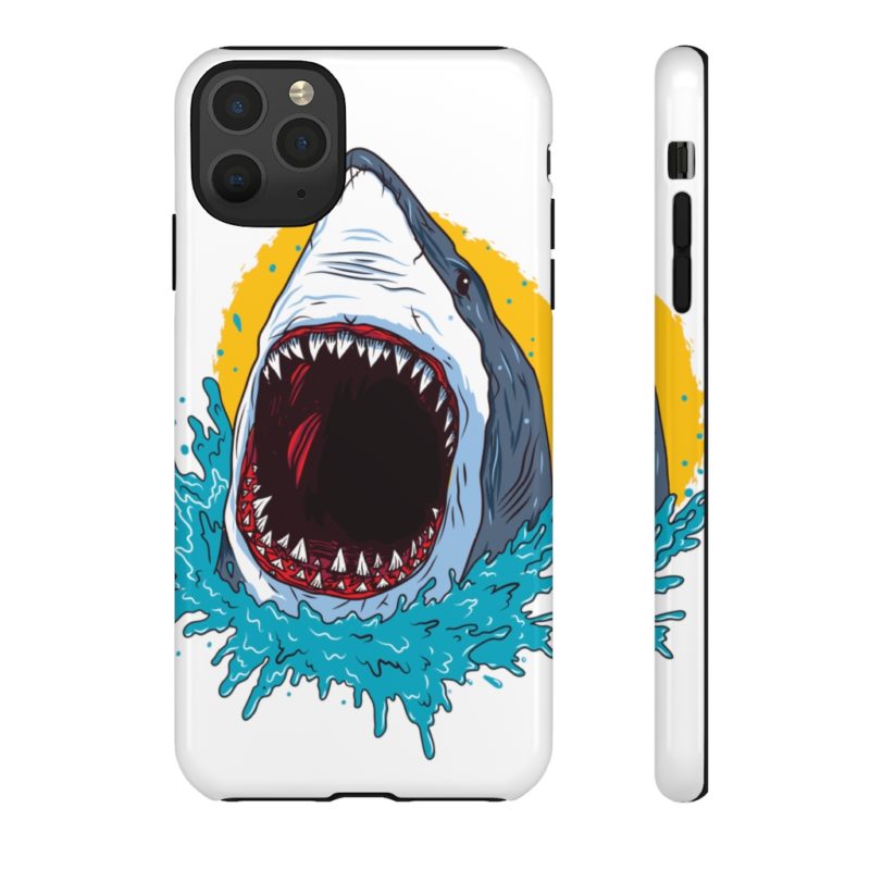 Open Mouth Great White Shark Tough Phone Case - Image 13