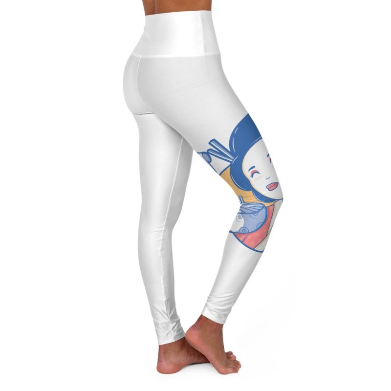 Ramen Lady - High Waisted Yoga Leggings - Image 4