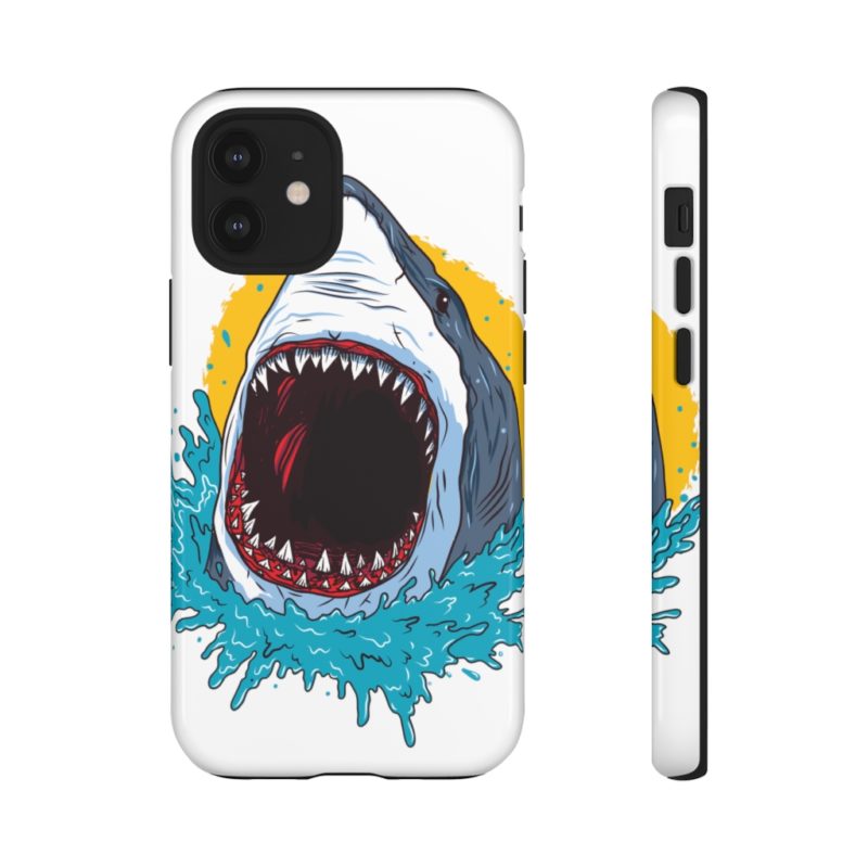 Open Mouth Great White Shark Tough Phone Case - Image 3