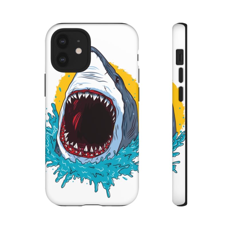 Open Mouth Great White Shark Tough Phone Case - Image 4