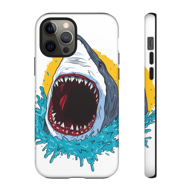 Open Mouth Great White Shark Tough Phone Case - Image 6