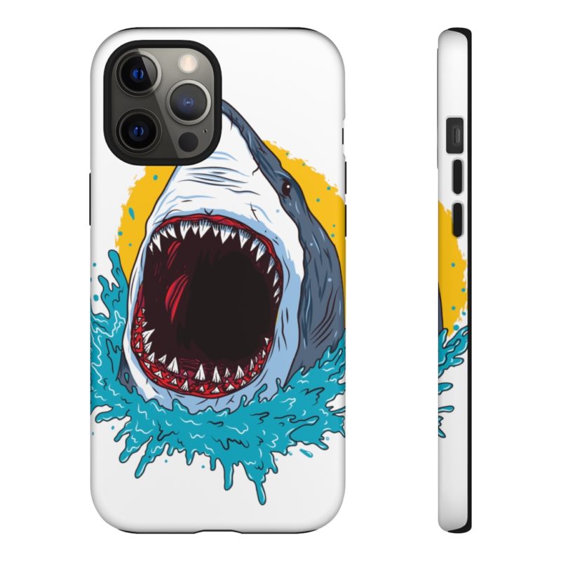 Open Mouth Great White Shark Tough Phone Case - Image 8