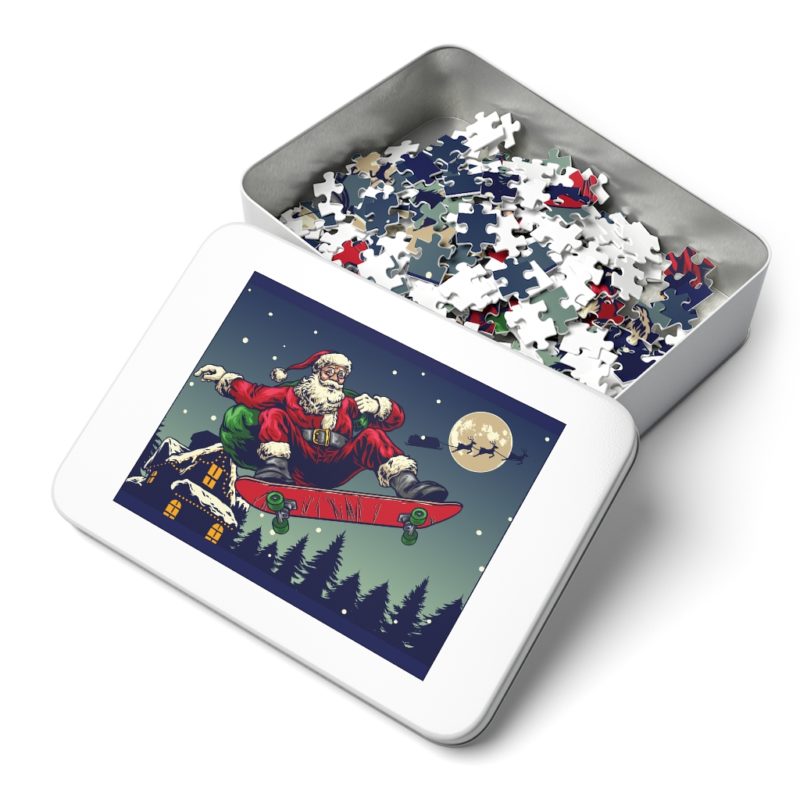 Santa Claus on a skateboard - Jigsaw Puzzle (252 Piece) - Image 3