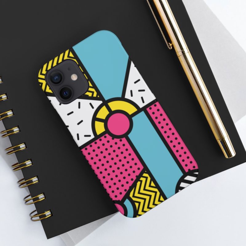 Multicolor Neo Memphis Art Design Case Mate Tough Phone Case - Image 4