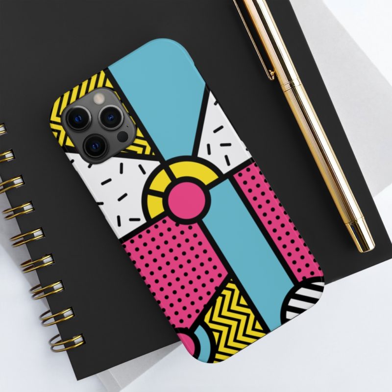 Multicolor Neo Memphis Art Design Case Mate Tough Phone Case - Image 6