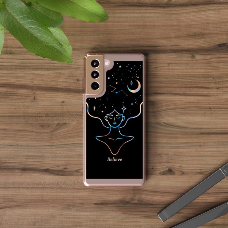 Mind Body and Space Clear Phone Case - Image 5