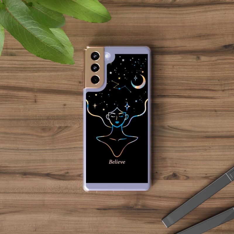 Mind Body and Space Clear Phone Case - Image 10