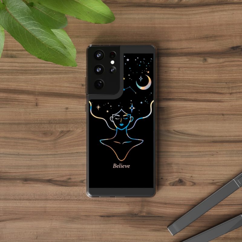 Mind Body and Space Clear Phone Case - Image 15