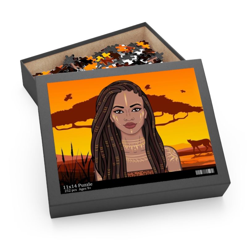 Puzzle of Illustration of African Beauty (252 piece) - Image 2