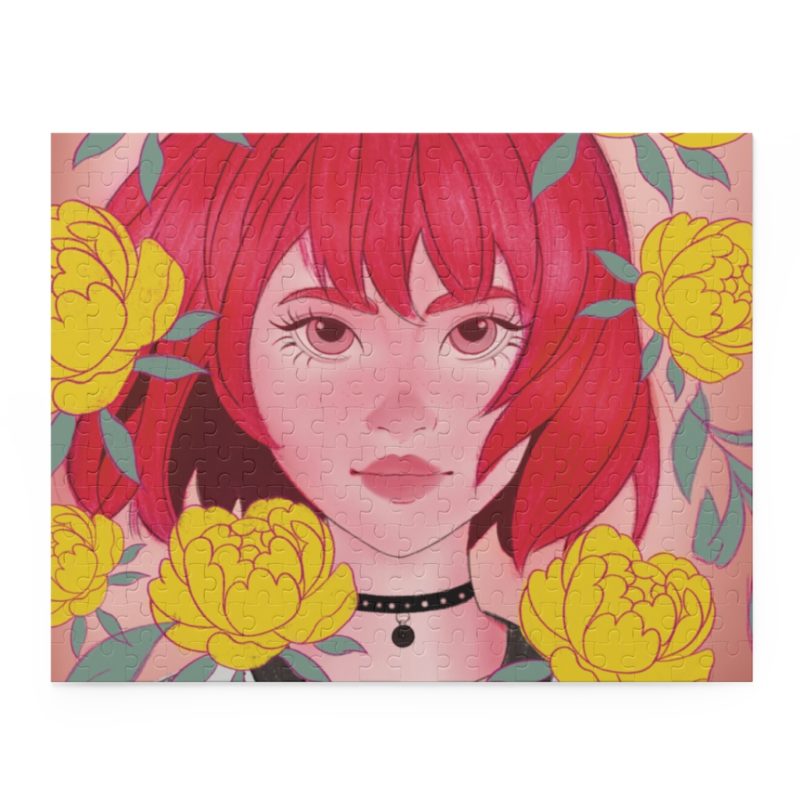 Red head girl portrait Puzzle (252 Piece)