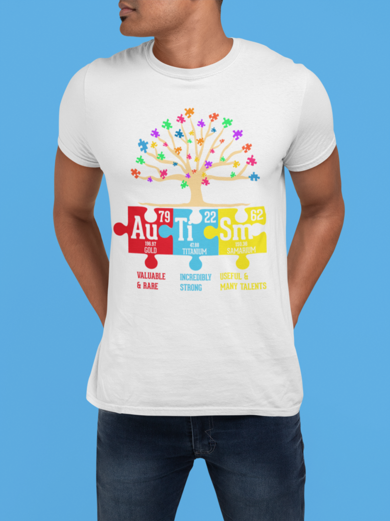 Autism Periodic Table - Unisex Jersey Short Sleeve Tee - Image 3