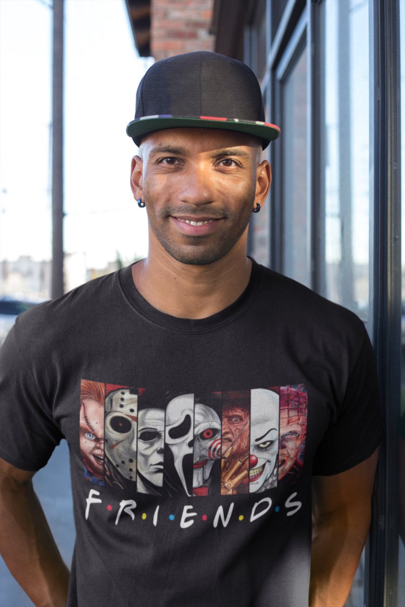Horror Movie Villains Friends - Unisex Jersey Short Sleeve Tee