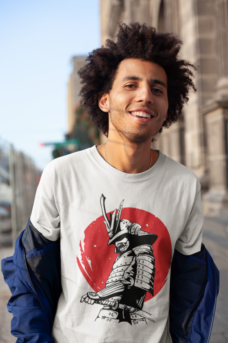 The Samurai Swordsman - Unisex Deluxe T-shirt - Image 3