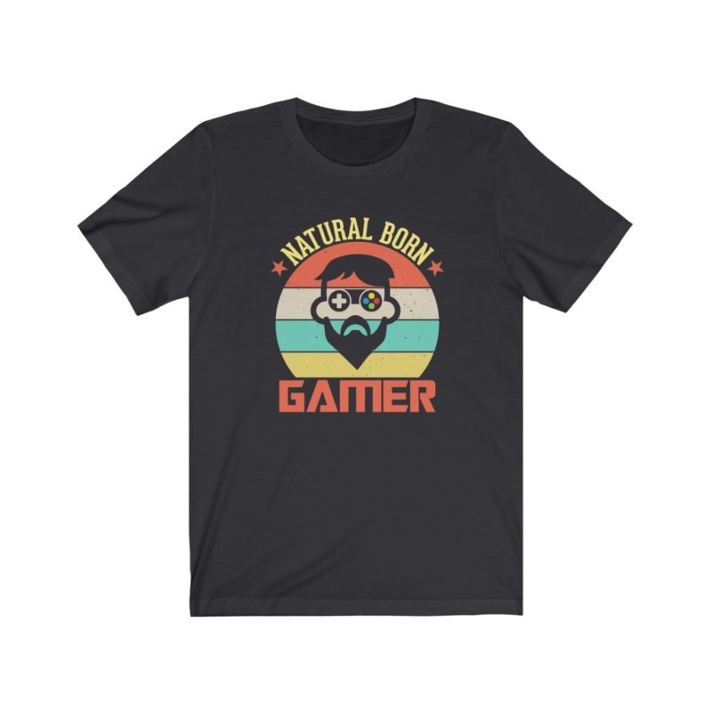 Natural Born Gamer - Unisex Jersey Short Sleeve Tee - Image 3