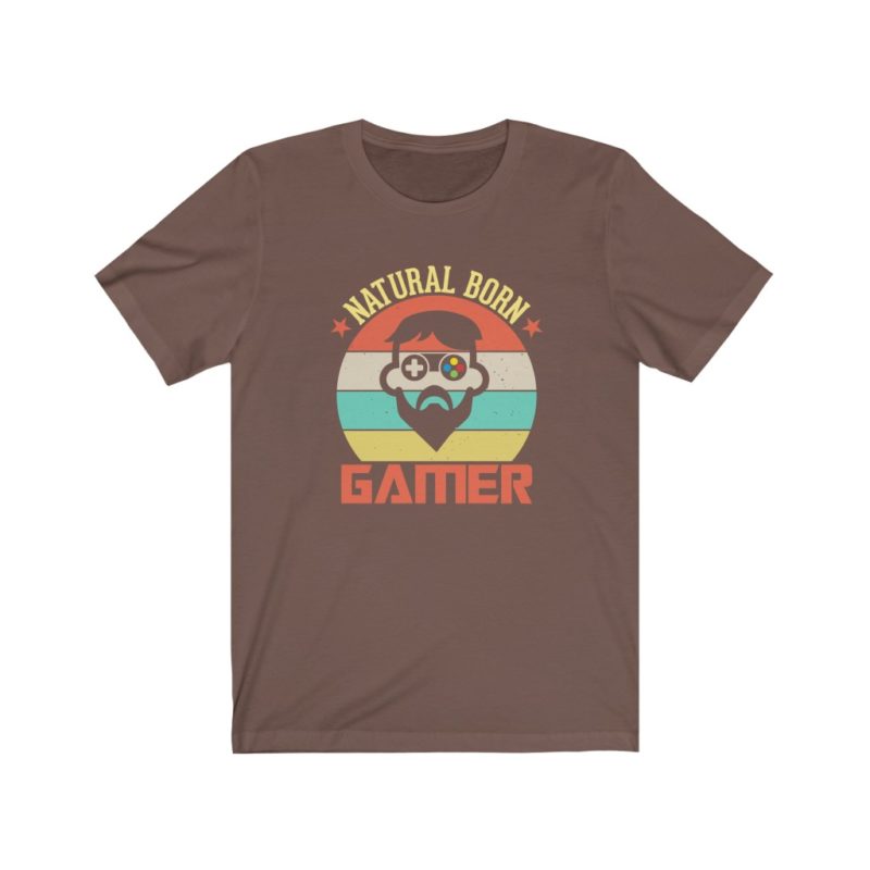 Natural Born Gamer - Unisex Jersey Short Sleeve Tee - Image 6