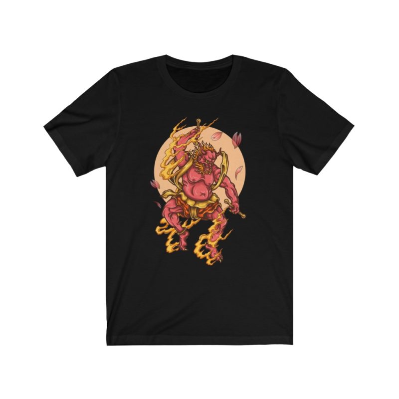 Red Oni - Unisex Jersey Short Sleeve Tee - Image 4