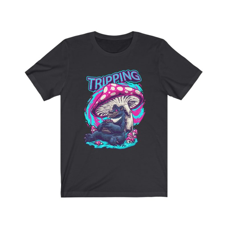 Tripping Bear Under A Shroom - Unisex Jersey Short Sleeve Tee - Image 4