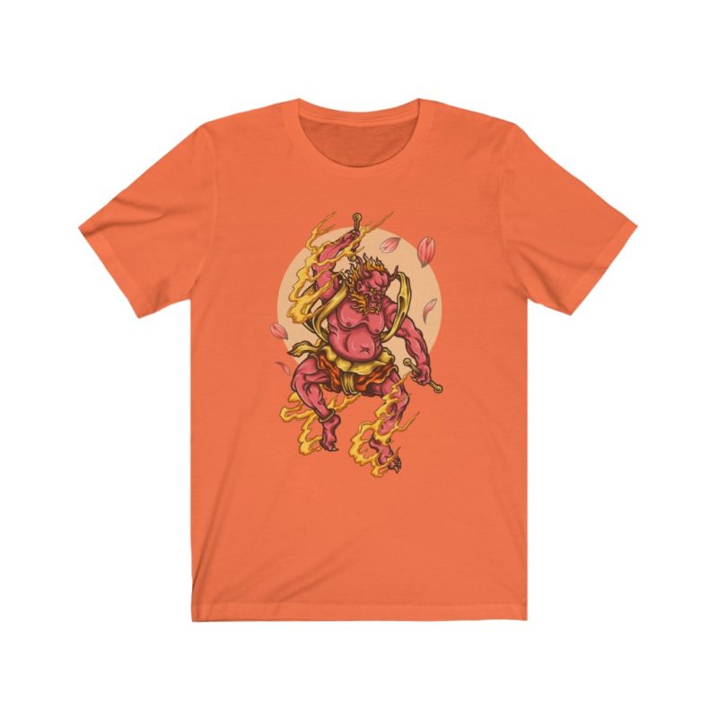Red Oni - Unisex Jersey Short Sleeve Tee - Image 3