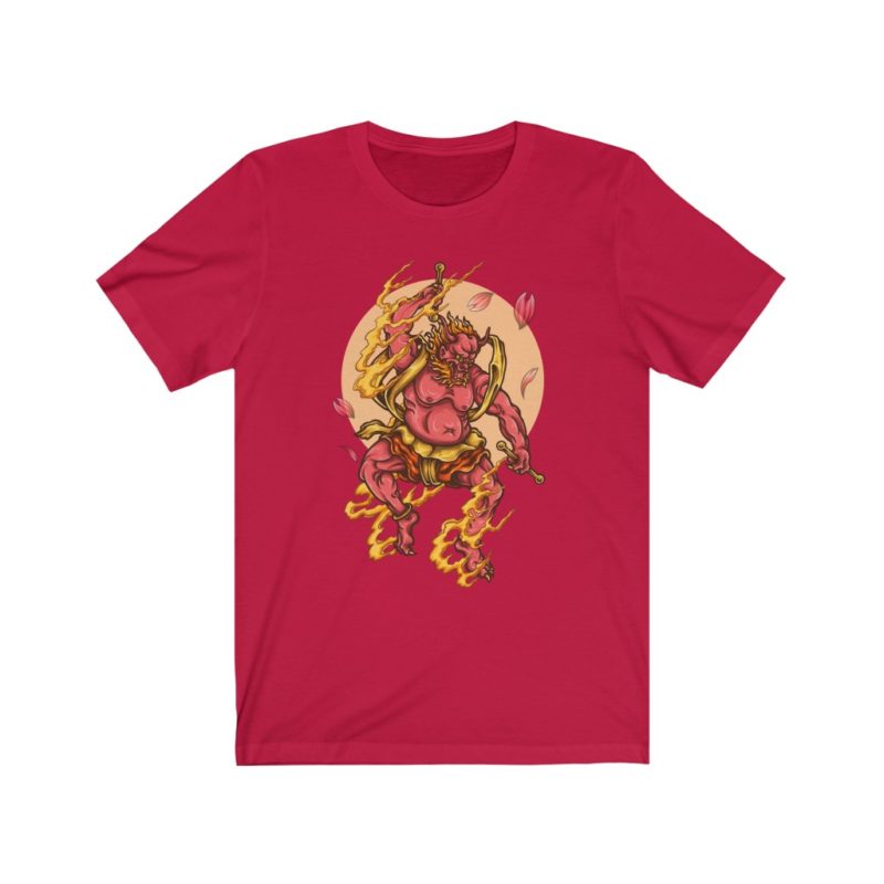 Red Oni - Unisex Jersey Short Sleeve Tee - Image 7