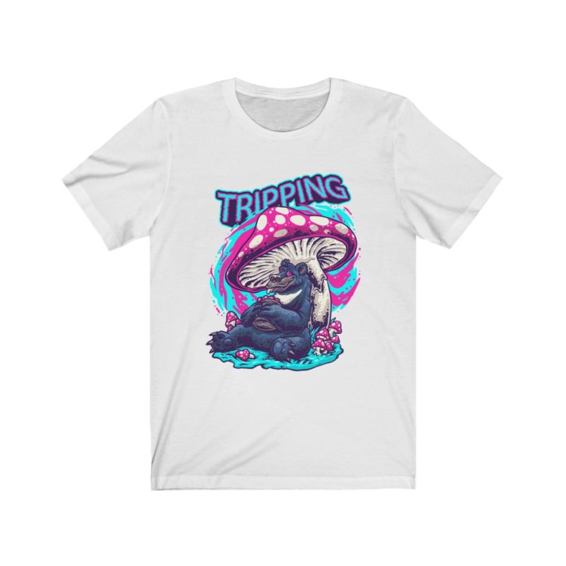 Tripping Bear Under A Shroom - Unisex Jersey Short Sleeve Tee - Image 2
