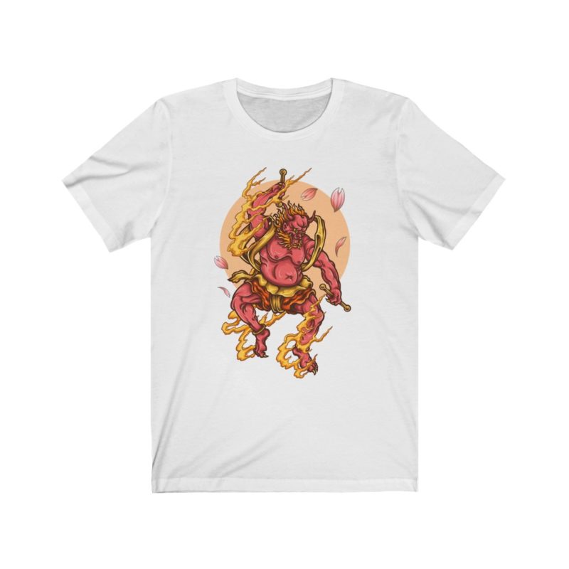 Red Oni - Unisex Jersey Short Sleeve Tee - Image 2