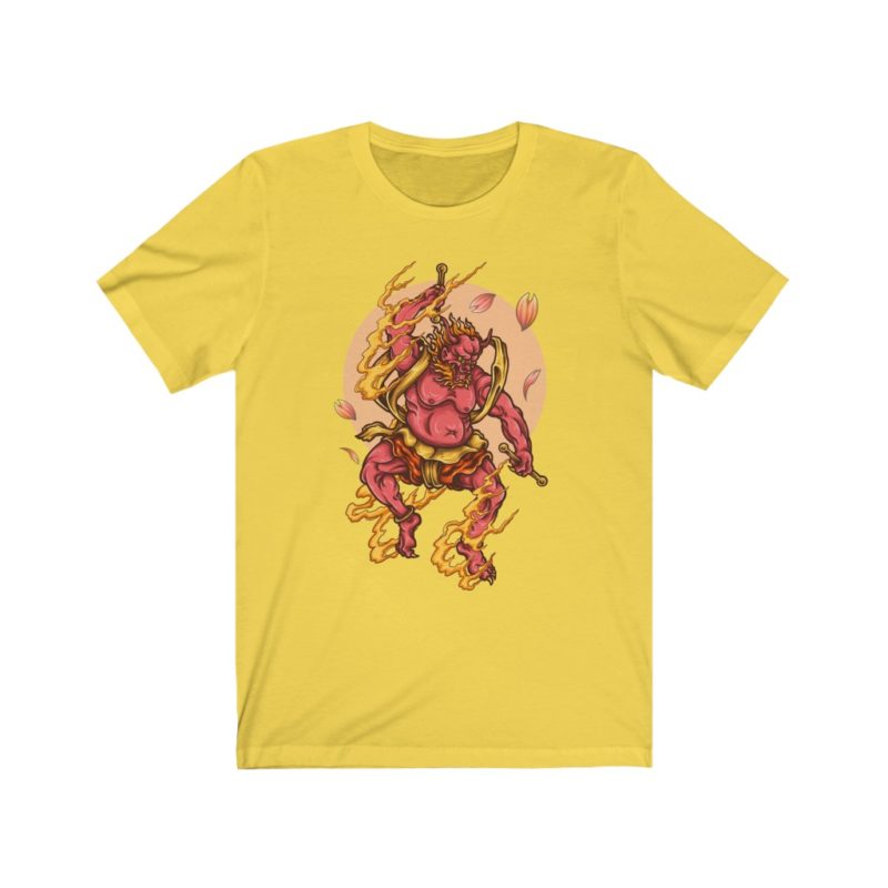 Red Oni - Unisex Jersey Short Sleeve Tee - Image 5
