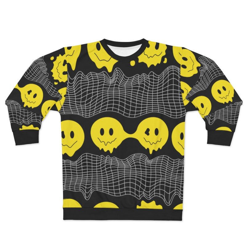 Trippy Melted Smiley Faces - AOP Unisex Sweatshirt