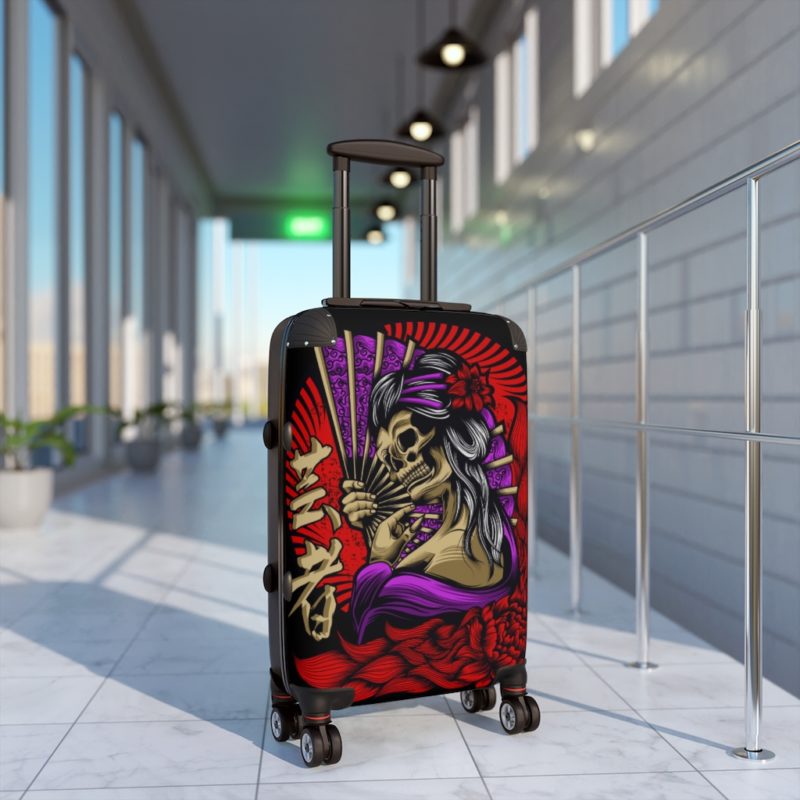 Japanese Skull Geisha - Cabin Suitcase - Image 3