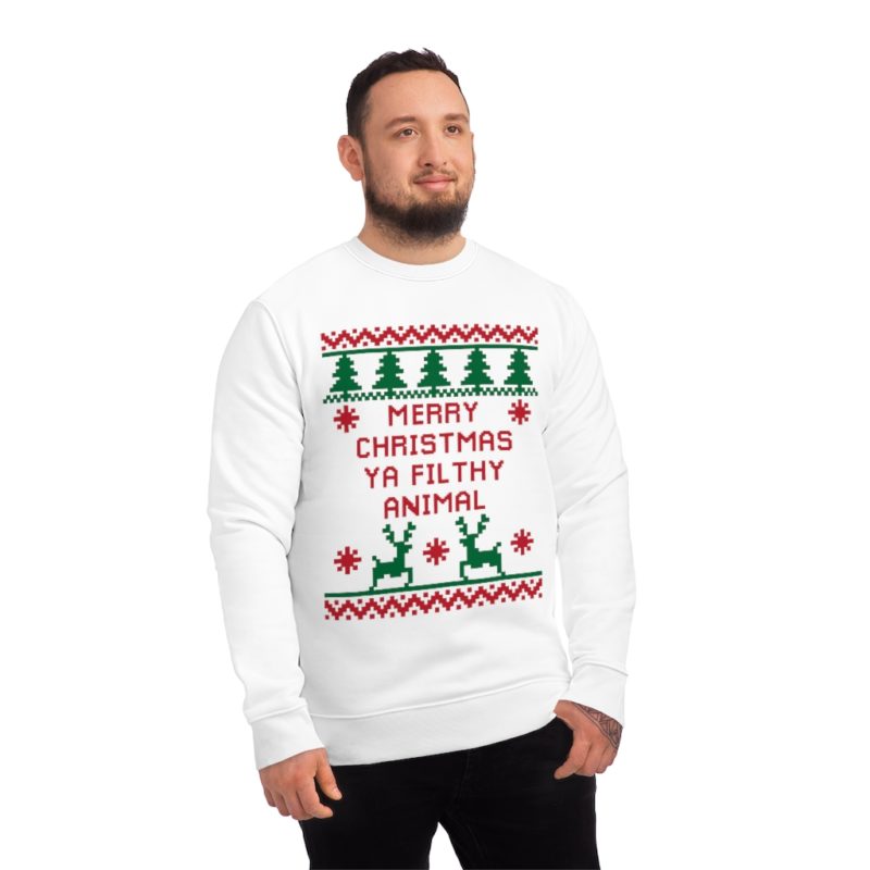 Merry Christmas You Filthy Animal - Unisex Changer Sweatshirt - Image 4