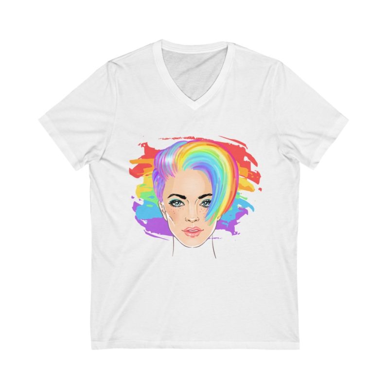 Queer PRIDE: Unisex Jersey Short Sleeve V-Neck Tee - Image 2