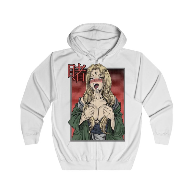 ECCHI Anime  Manga Girl Unisex Full Zip Hoodie - Image 2