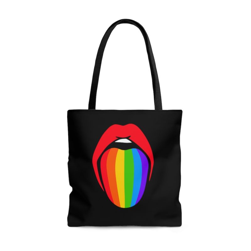 Black Rainbow Mouth  AOP Tote Bag