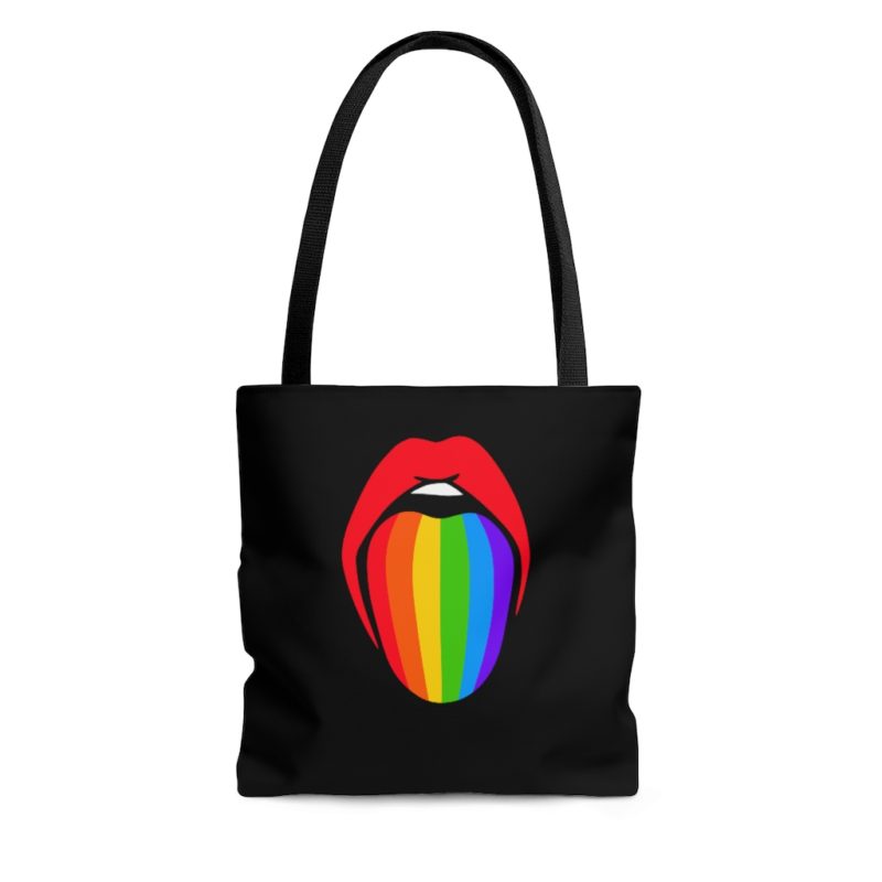 Black Rainbow Mouth  AOP Tote Bag - Image 3