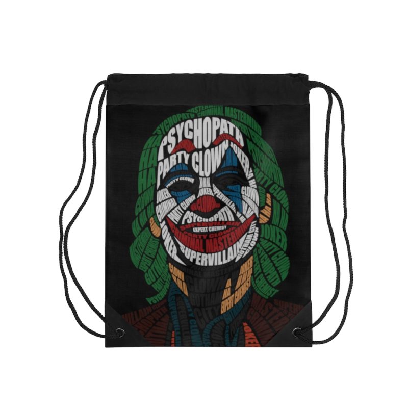 Joker text face Drawstring Bag - Image 2