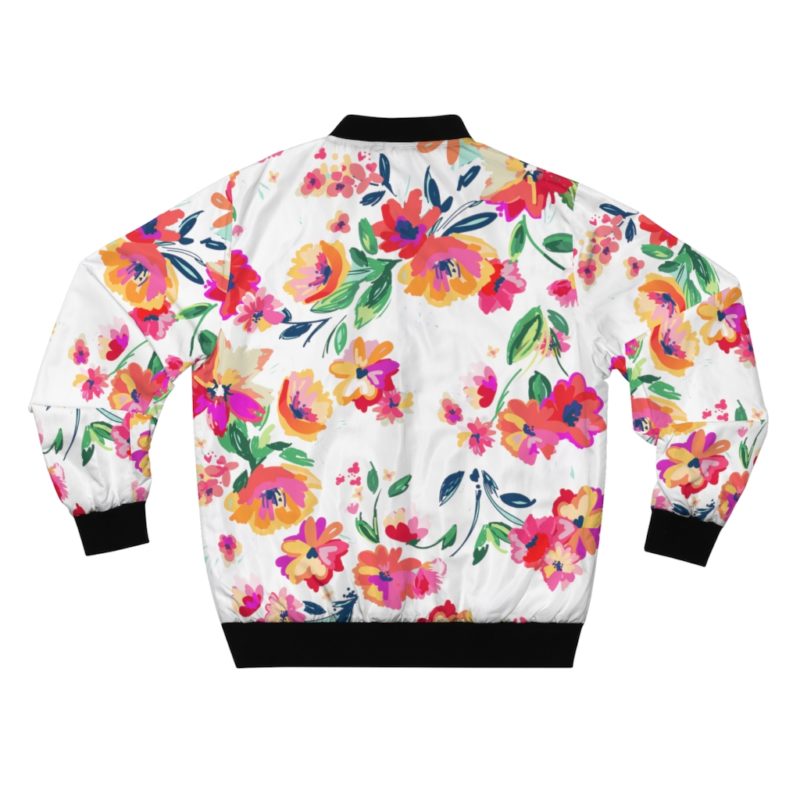 Flower Print Men's Bomber Jacket - Image 2