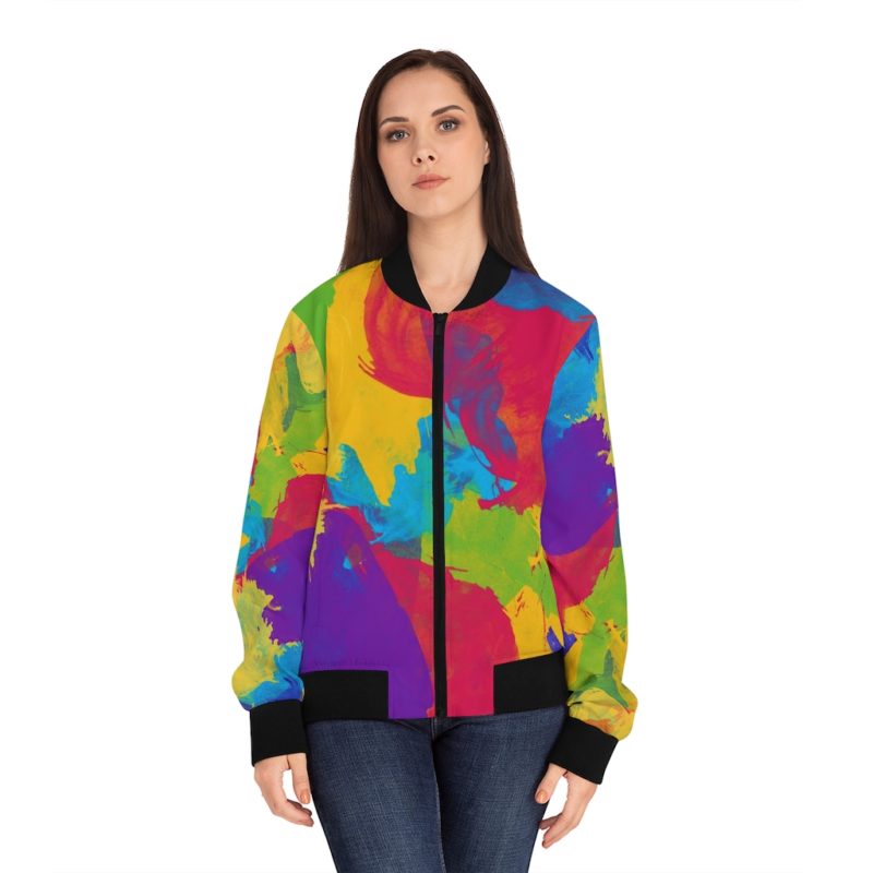 Watercolor Women's Bomber Jacket - Image 3